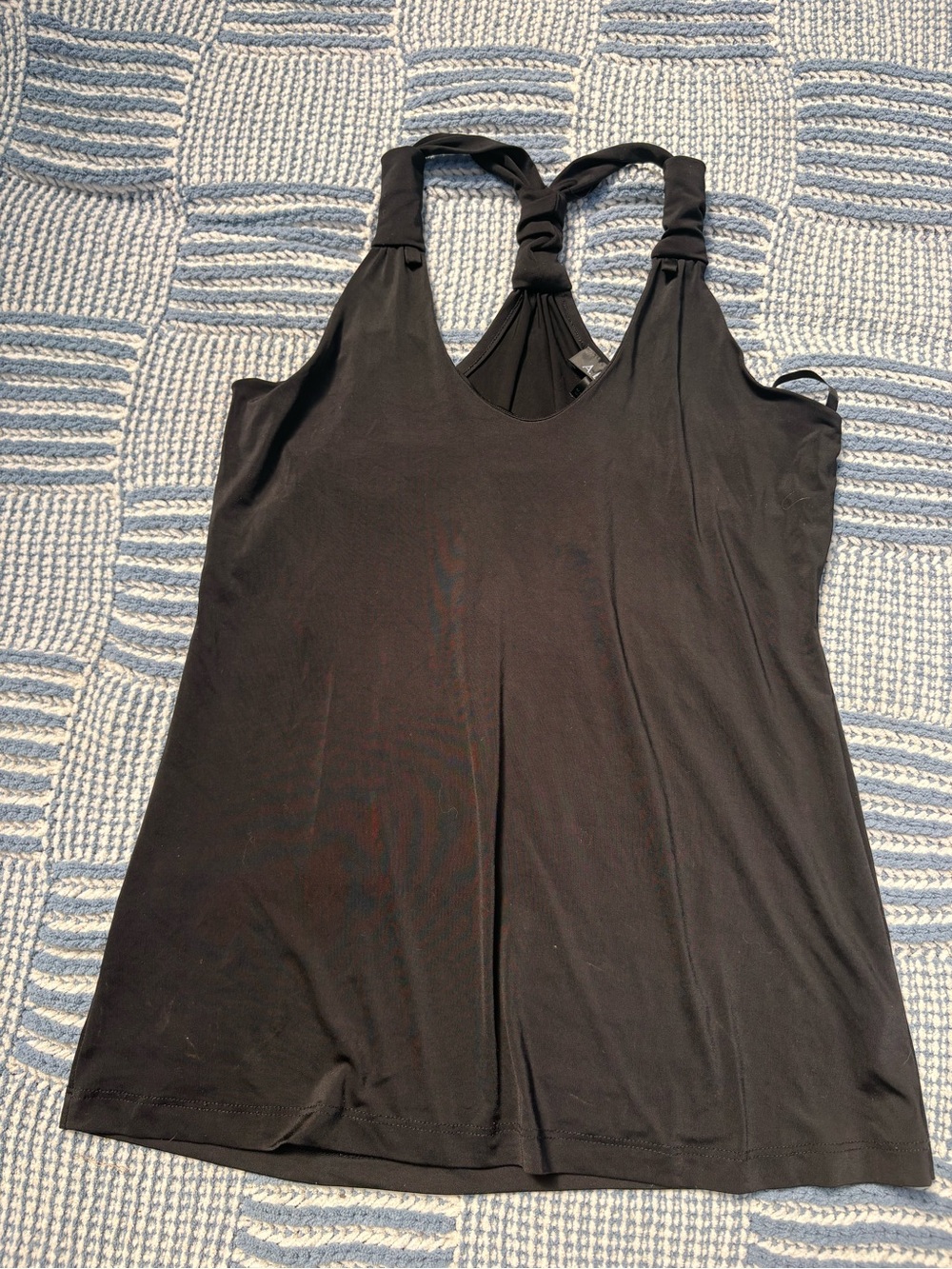 A. Byer Black Girls' One-Piece Tank with Knotted Straps